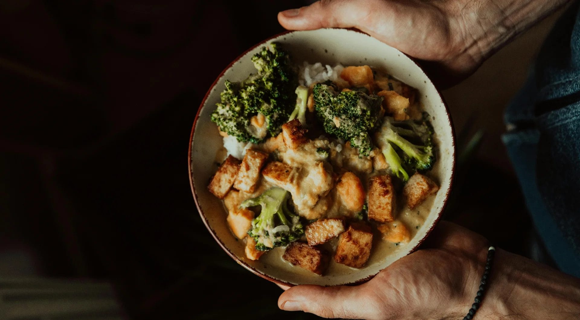 cooked chicken with broccoli